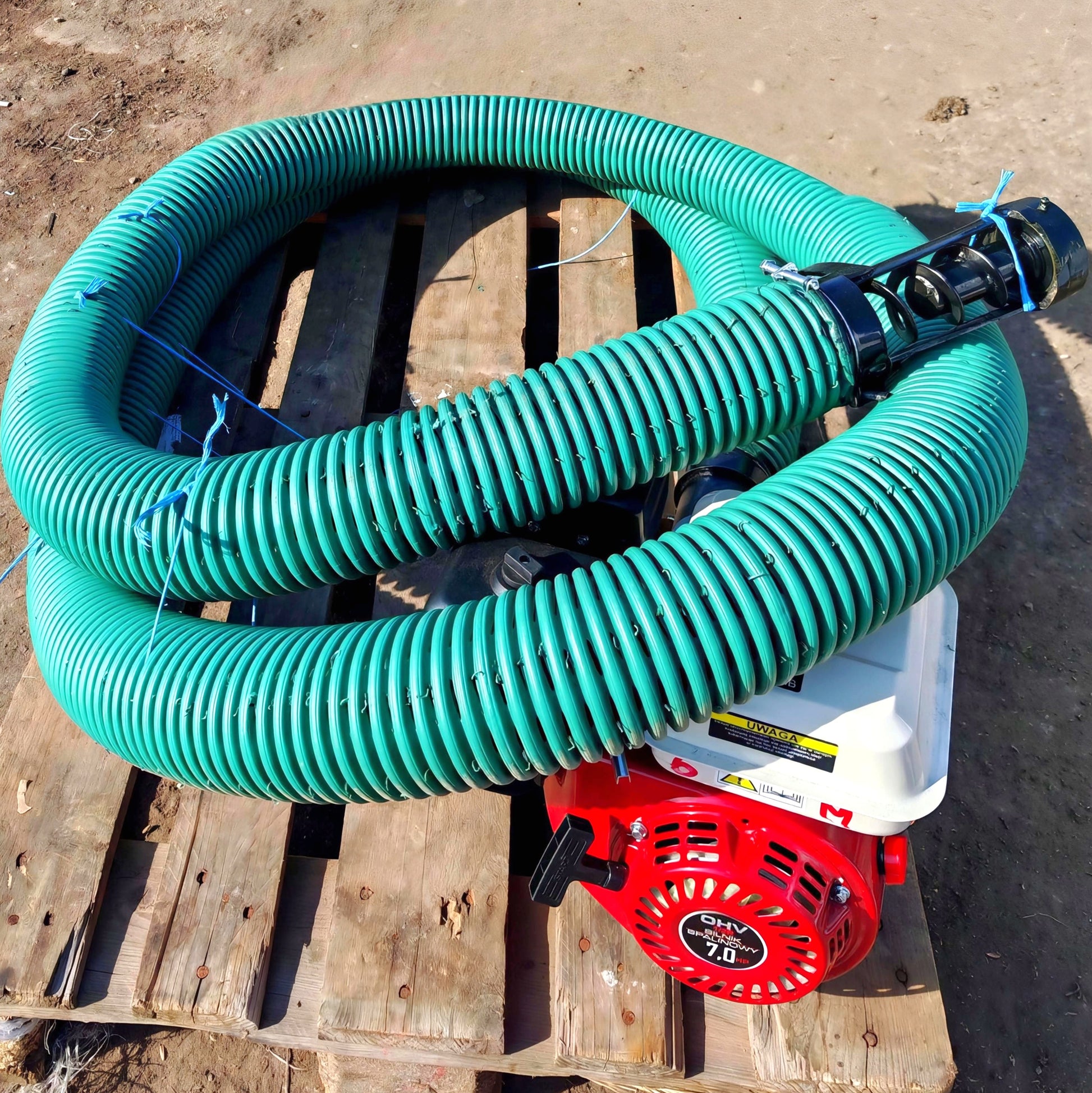 Transporteur de grains avec moteur thermique - Convoyeur flexible 7 CV