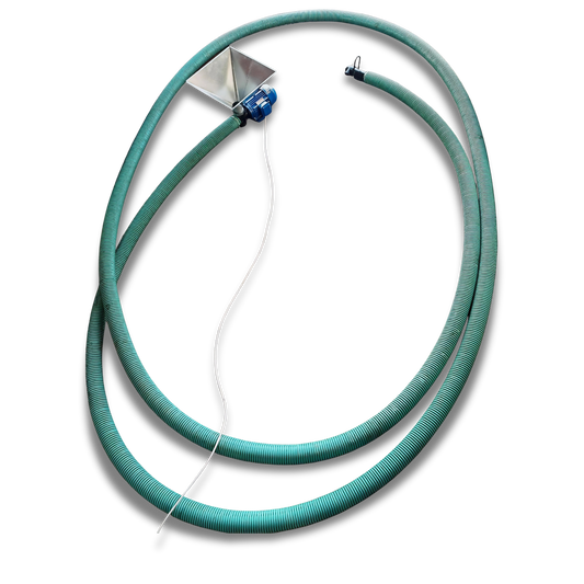 Convoyeur à vis flexible 380V - Modèle avec trémie - Transport de matériaux lourds