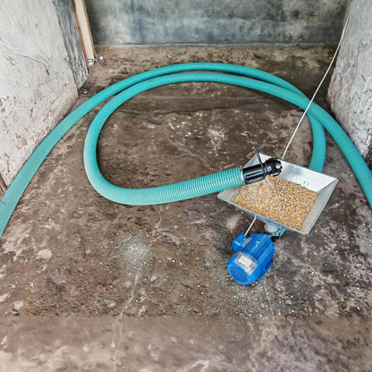 Convoyeur à vis flexible 380V - Modèle avec trémie - Transport de matériaux lourds