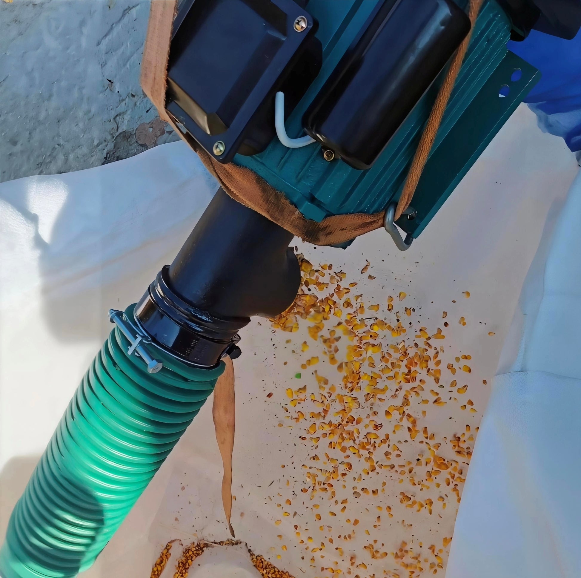 Convoyeur à vis flexible avec moteur 220V - Pour céréales, pellets, plastique