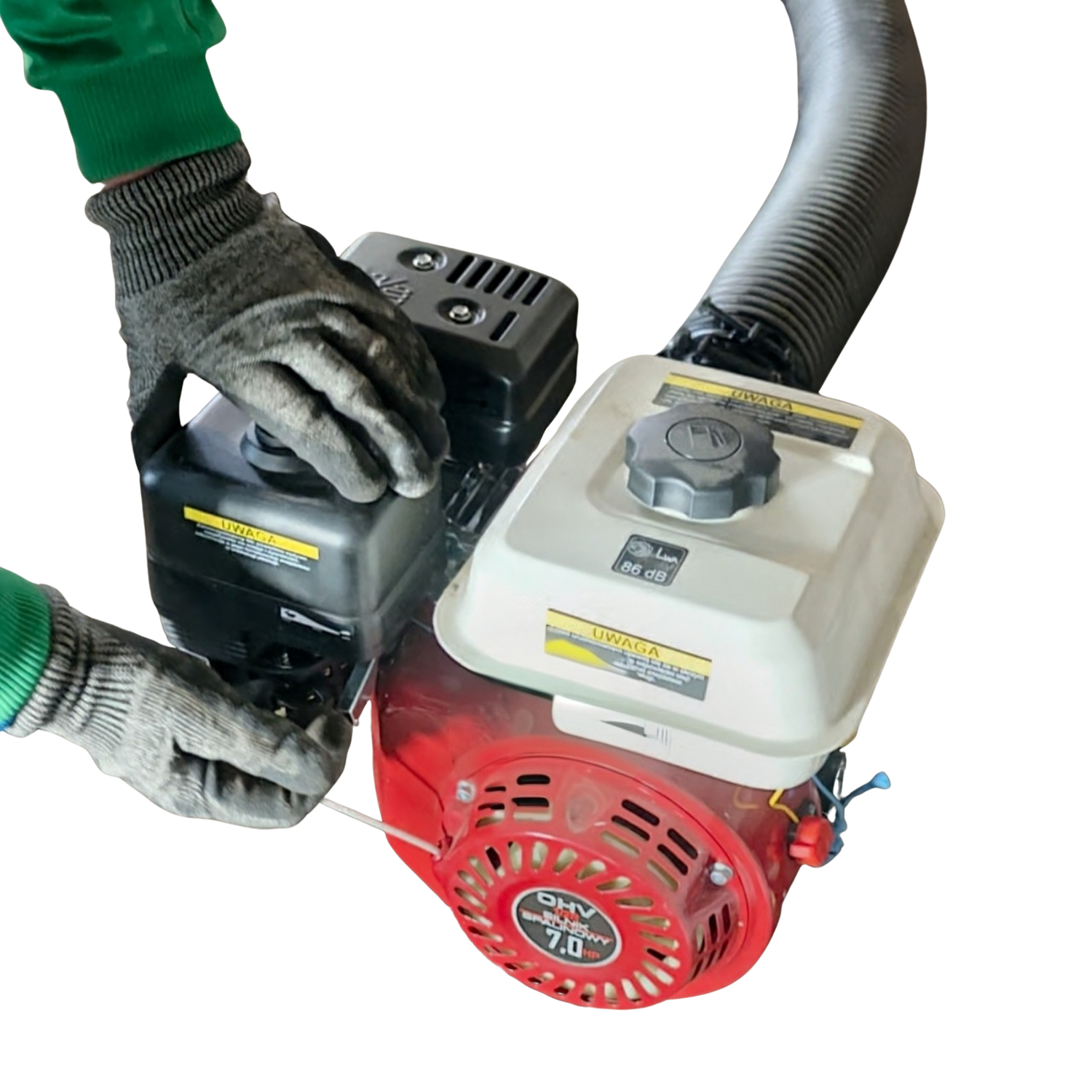 Transporteur de grains avec moteur thermique - Convoyeur flexible 7 CV