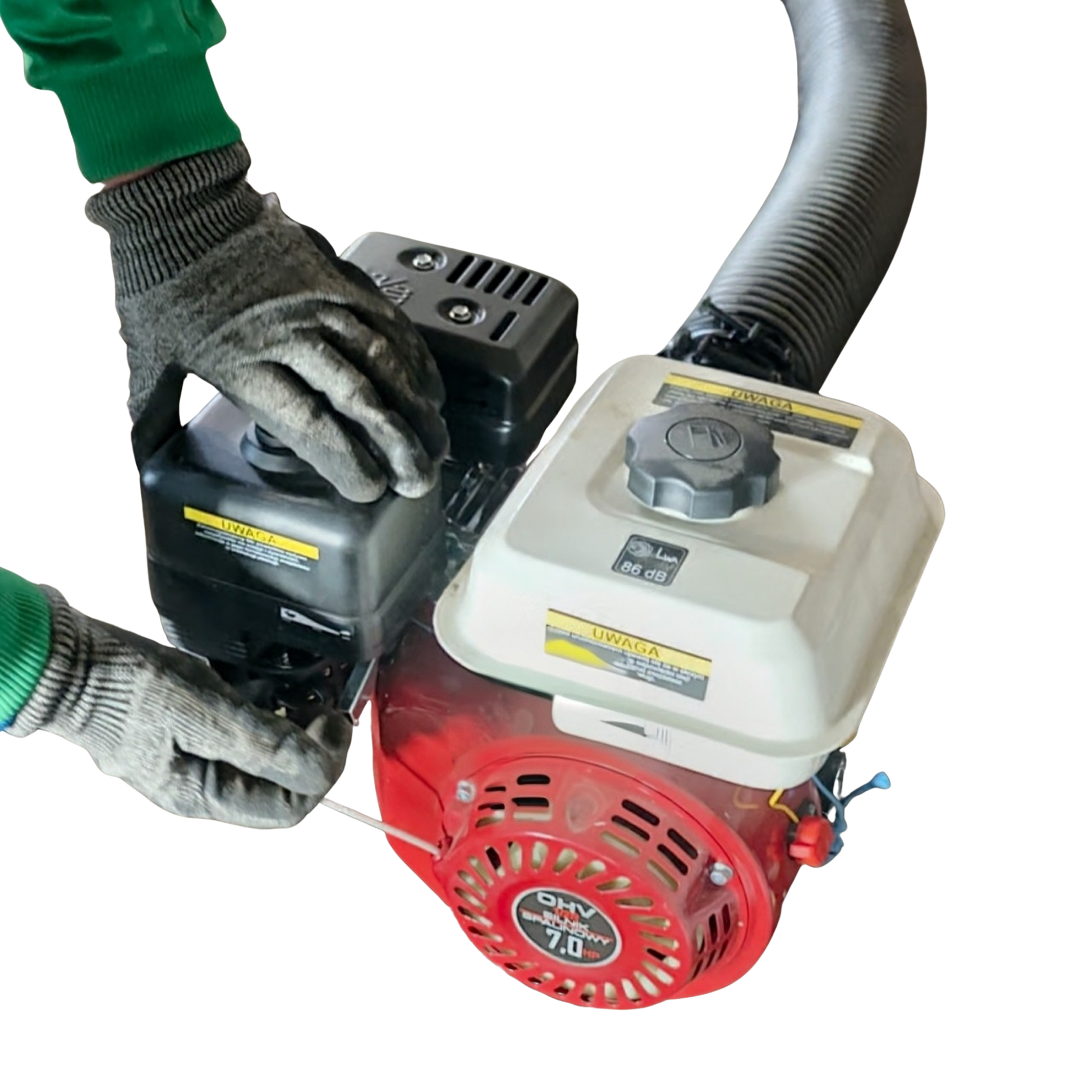 Transporteur de grains avec moteur thermique - Convoyeur flexible 7 CV