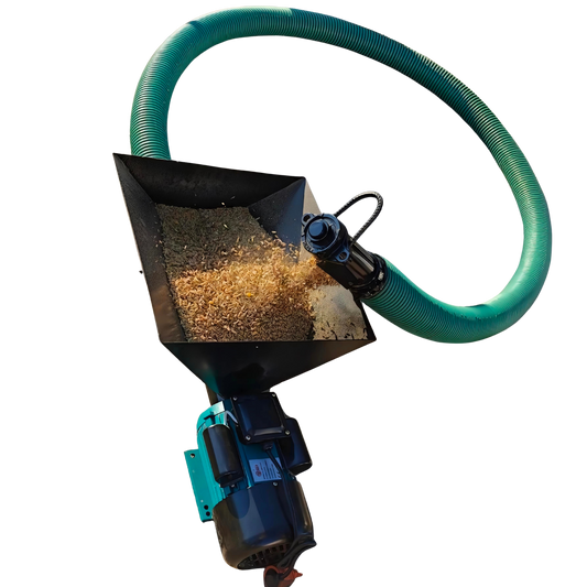 Convoyeur à vis flexible 220V avec trémie - Pour céréales, granulés, et poudres légères