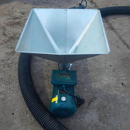 Convoyeur à vis flexible 220V avec trémie - Pour céréales, granulés, et poudres légères