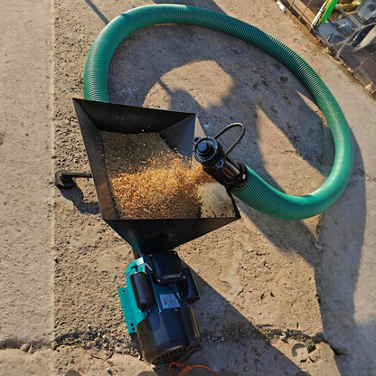 Convoyeur à vis flexible 220V avec trémie - Pour céréales, granulés, et poudres légères