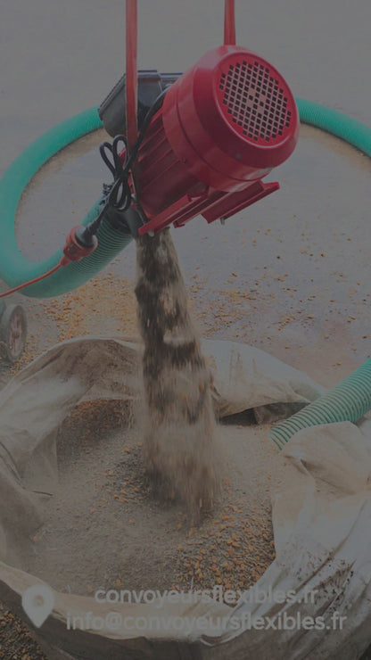 Convoyeur à vis flexible avec moteur 220V - Pour céréales, pellets, plastique